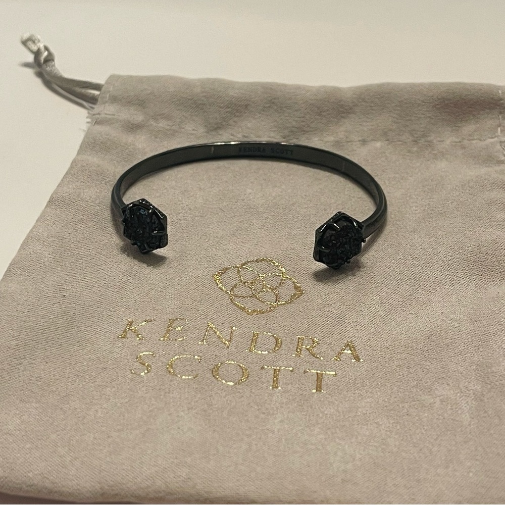 Kendra Scott Gunmetal Druzy Bracelet